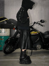 Men's Vegan Leather Kilt Baggy Pants